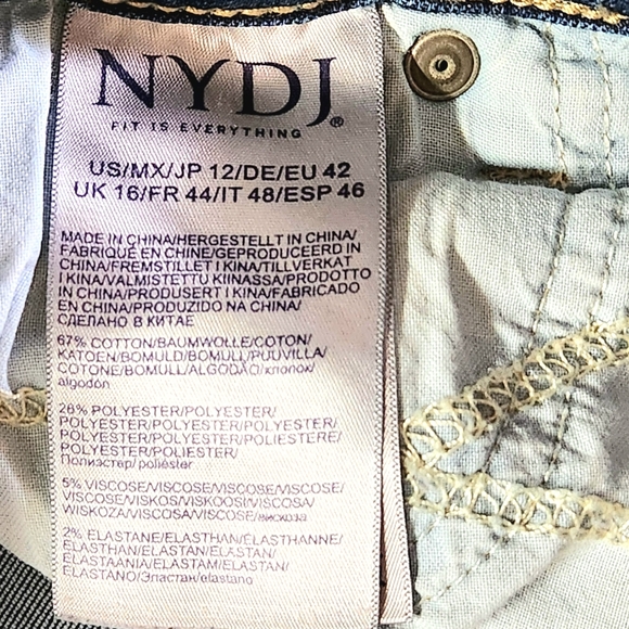 NYDJ Theresa wide-leg crop jean Size 12. Medium wash denim Loire - Picture 9 of 14